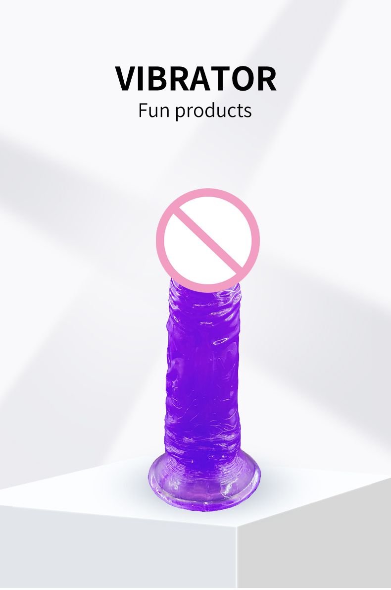 6inch Dildo eggless transparent crystal simulation color large dildos for women masturbation stick anal plug female masturbator with suction cup