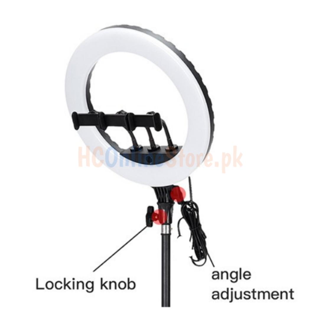 14Inch Selfie Ring Light With 2.1m Tripod Stand And 3 Cell Phone Holder For Live Stream/Makeup 14 inch RINGLIGHT