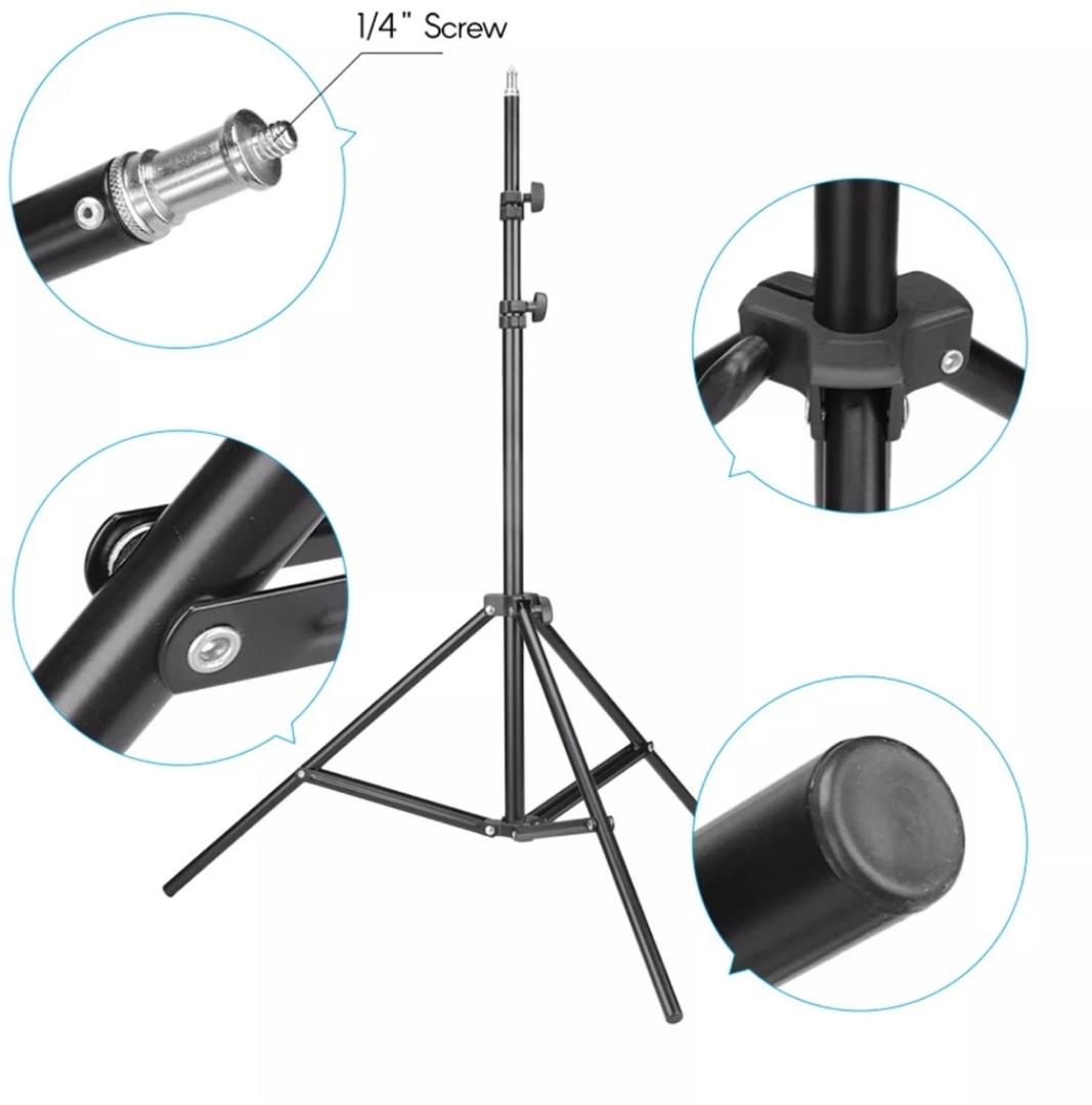 2Meter HEAVY DUTY Tripod Stand, 240''/20ft/600cm Air-Cushioned Super Tall Telescoping Light Stand for Photography, Video, 360 Gimbal, Action Camera, Sports, GoPro