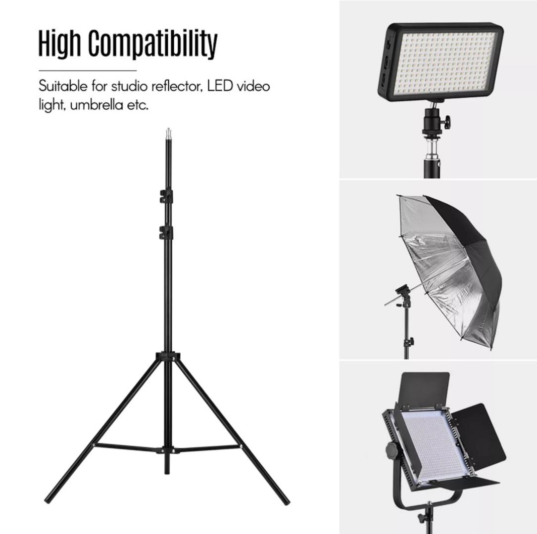 2Meter HEAVY DUTY Tripod Stand, 240''/20ft/600cm Air-Cushioned Super Tall Telescoping Light Stand for Photography, Video, 360 Gimbal, Action Camera, Sports, GoPro