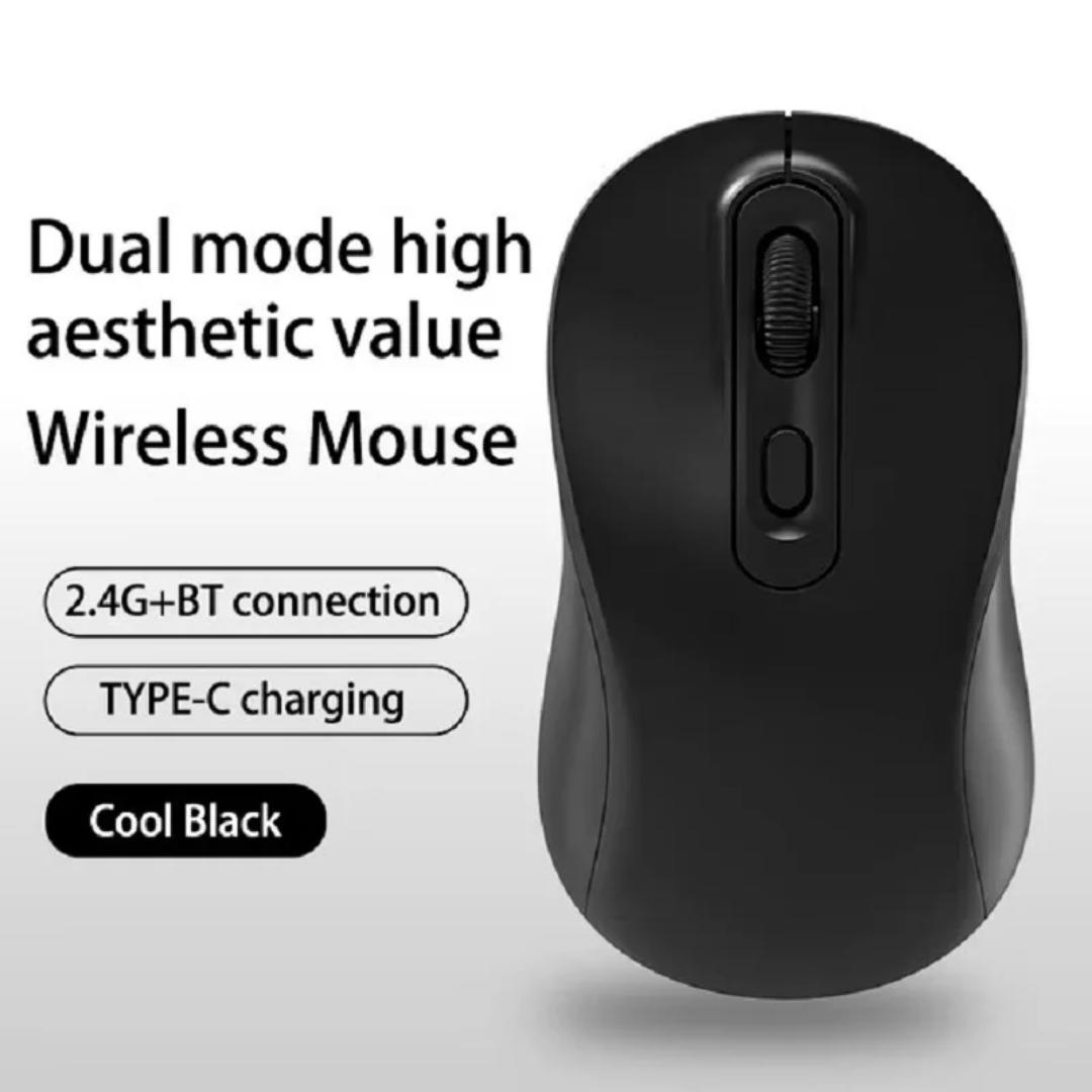 1600dpi adjustable 2.4g dual-mode huawei Samsung wireless mouse Bluetooth mouse wireless Bluetooth mouse ergonomic silent Bluetooth mouse - Black
