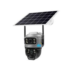 V380 Pro SOLAR SIM CARD SOLAR CAMERA Dual Lens 2K 4MP Dual Light 4G LTE SIM CARD Wireless Ip Camera 2 In 1 Bullet And Camera