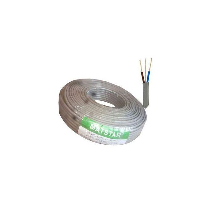 Mat Star 2.5mm Twin Cable + Earth Flat Power Electrical Copper Cable