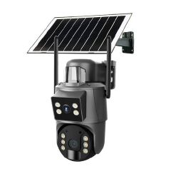 V380 Pro SOLAR SIM CARD SOLAR CAMERA Dual Lens 2K 4MP Dual Light 4G LTE SIM CARD Wireless Ip Camera 2 In 1 Bullet And Camera