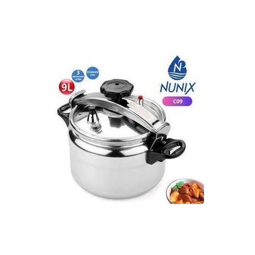 Nunix Aluminium Pressure Cooker - Explosion Proof - 5 Litres - Silver