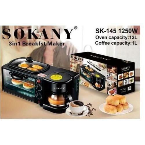 Sokany 3 IN 1 BREAKFAST MAKER,COFFEE MAKER,OVEN & TOSTER