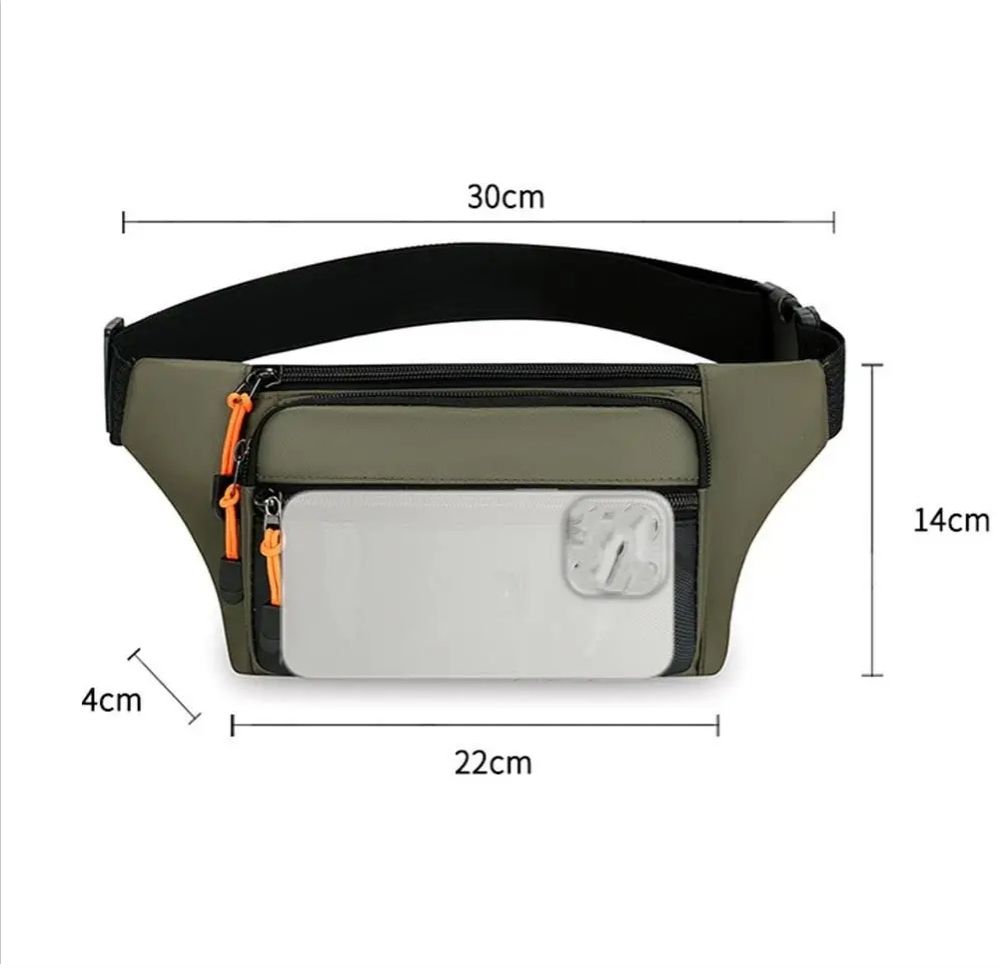 Men's Bags Multi-functional Sports Waist Bags Fitness Anti-theft Mobile Phone Waist Pack Chest Bag Close Fitting Waist Bags