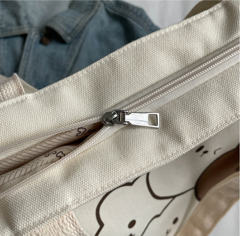Trend New Fashion Tote Bags Women's Canvas Shoulder Bag Cute Print Large Capacity Bags Lady's Handbag