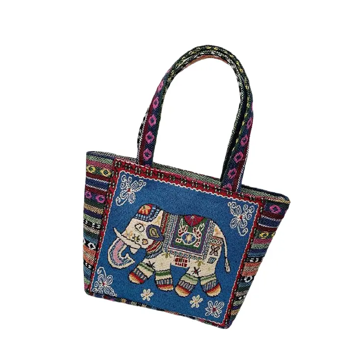 New Embroidered Canvas Handbag Women's Shoulder Bag Fashion Casual Bag Small Cloth Bag