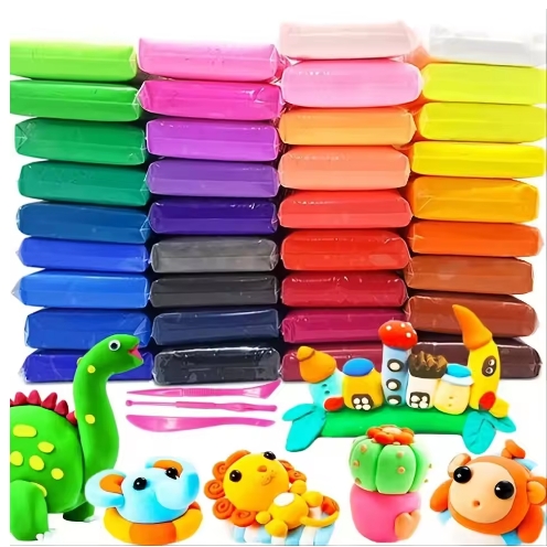 24Colors Air Dry Clay Children Ultralight Clay With Sculpting Tools for Preschool Education DIY Crafts Toy Gift for Kids Craft Kits