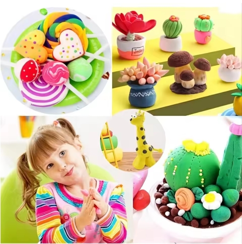 24Colors Air Dry Clay Children Ultralight Clay With Sculpting Tools for Preschool Education DIY Crafts Toy Gift for Kids Craft Kits