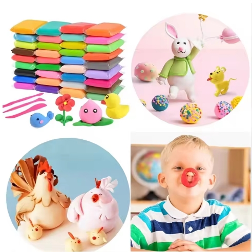 24Colors Air Dry Clay Children Ultralight Clay With Sculpting Tools for Preschool Education DIY Crafts Toy Gift for Kids Craft Kits