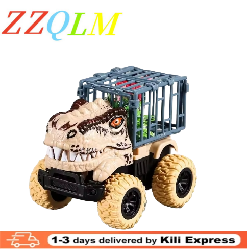 Inertia Dinosaur Truck Toys Car Transport Truck Toys with Dino Figures for Boy Toddlers T-Rex Dinosaur Games Monster Truck Kid