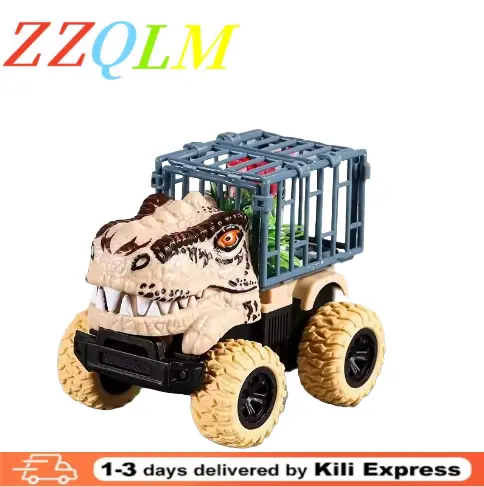 Inertia Dinosaur Truck Toys Car Transport Truck Toys with Dino Figures for Boy Toddlers T-Rex Dinosaur Games Monster Truck Kid
