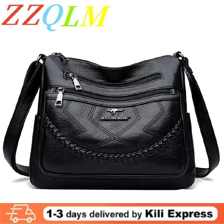 Soft Leather Women Bag Branded Designer Ladies Handbag Purses 2025 Luxury Female Shoulder Bag Large Capacity Crossbody Bags