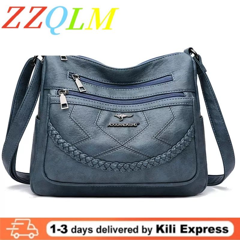 High Quality Soft Leather Luxury Purses and Handbags Women Bags Designer Multi-pocket Crossbody Shoulder Bags For Women