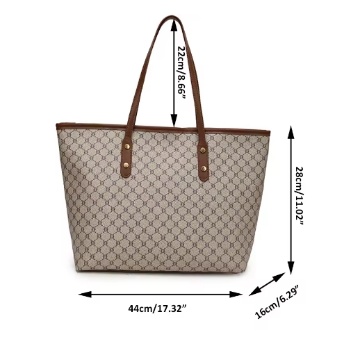 Large Capacity Shoulder Bag Women's PU Leather Handbag for Commuting and Casual Use Versatile Tote Bag