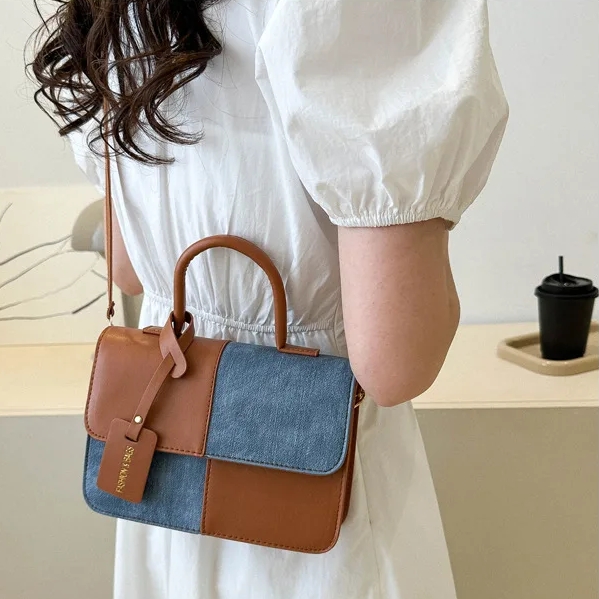 New Style Womens Bag With Color Blocking Closure Fashionable Bag Comfortable Shoulder Bag Popular Crossbody Bag