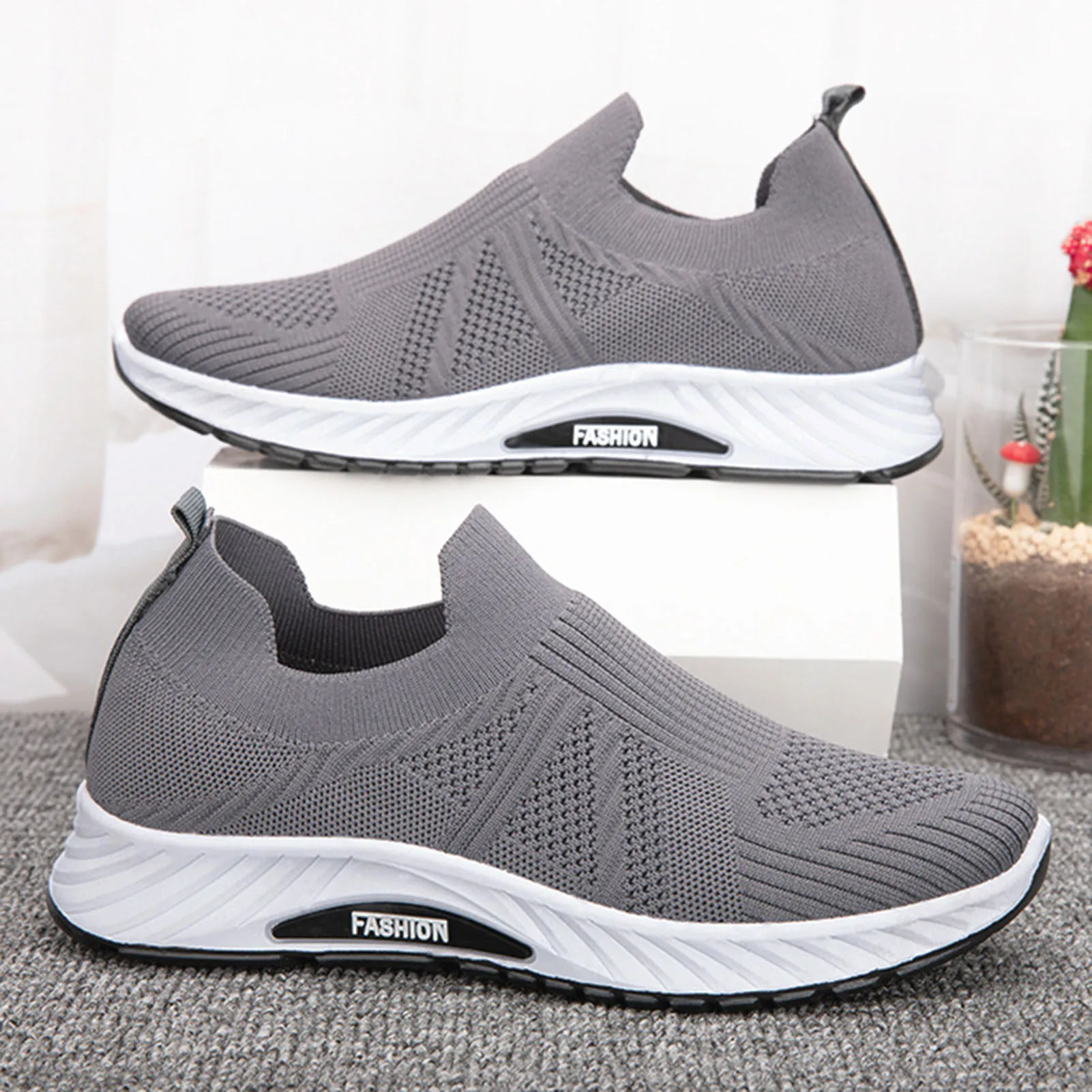 Men's Sneaker Running Shoes Fashion Breathable Air Cushion Sneakers for Sport Gym Jogging Tennis Fitness