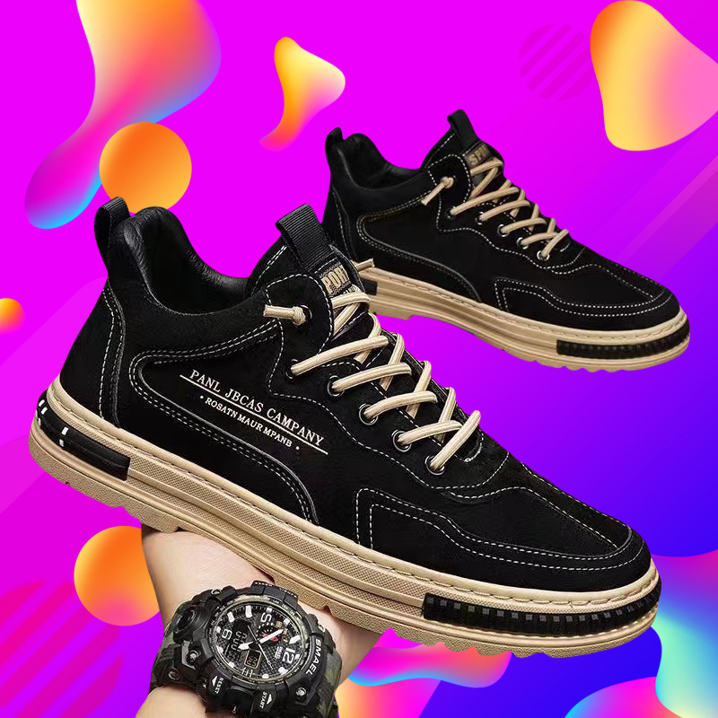 Men's Casual Sneakers SpringAutumn Breathable Wear Resistant Outdoor Platform Sneaker Non-slip Comfortable Loafers Walking Flats