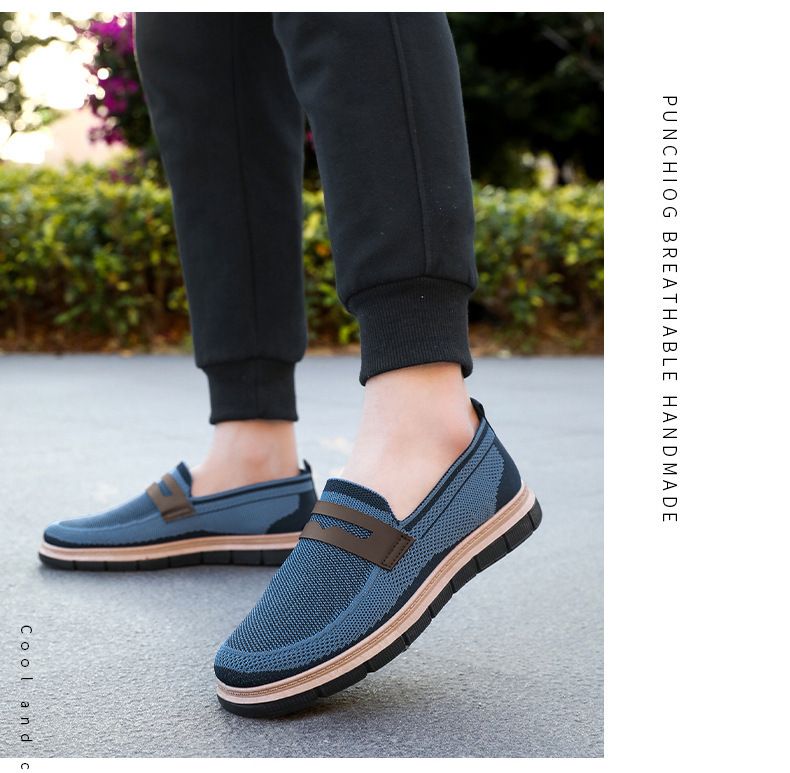 New Men's Spring Flats New British Style Casual Shoes Men's One Step Versatile Single Shoes Loafers