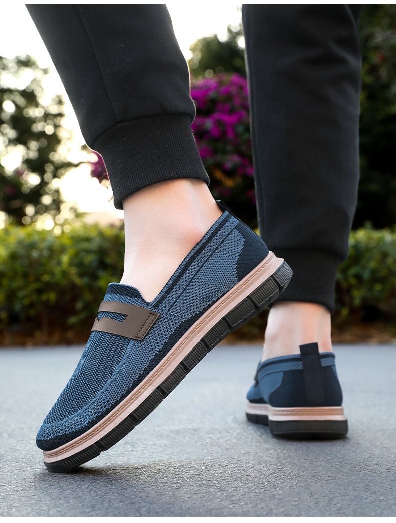 New Men's Spring Flats New British Style Casual Shoes Men's One Step Versatile Single Shoes Loafers