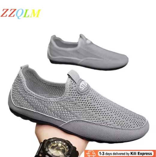 Fashion Men Sneakers All-match Casual Shoes Outdoor Breathable Loafers Mesh Surface Soft Bottom Casual Loafers 2026