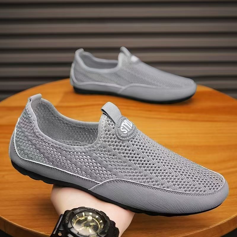 Fashion Men Sneakers All-match Casual Shoes Outdoor Breathable Loafers Mesh Surface Soft Bottom Casual Loafers 2026