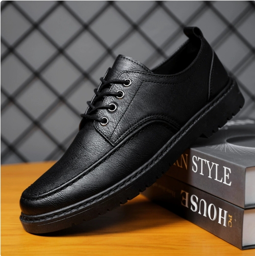 New Four-season Oxfords Retro Business Formal Wear New Casual Trendy Shoes Large-sized Low-top Small Leather Shoes for Casual Men