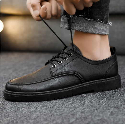 New Four-season Oxfords Retro Business Formal Wear New Casual Trendy Shoes Large-sized Low-top Small Leather Shoes for Casual Men