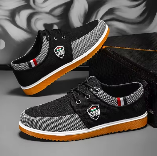 Large size 41 - 46 Men's Canvas Shoes Lightweight Men's Casual Mesh Breathable Flats Vulcanized Shoes Classic Lace Up Sneakers for Men Sport Shoes