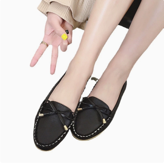 New Bowknot Loafers for Women Flat Nurse Shoes Casual Driving Shoes Plus Size Single Shoes for Pregnant Women