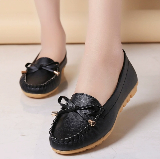 New Bowknot Loafers for Women Flat Nurse Shoes Casual Driving Shoes Plus Size Single Shoes for Pregnant Women