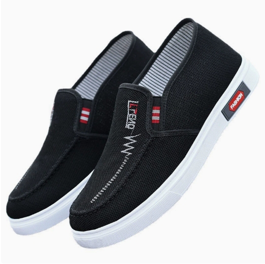 Men Shoes Breathable Canvas Shoes Sneakers for Youth Slip on Walking Tennis Shoes Driving Loafers House Moccasins Work Skate Flats