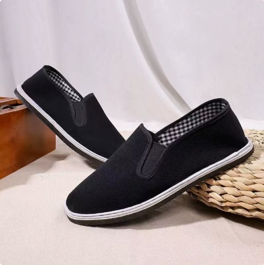 Men's Traditional Chinese Kung Fu Cotton Cloth Shoes Tai-chi Martial Art Training Sneakers Breathable Wearable Sport Footwear Flats Canvas Shoes