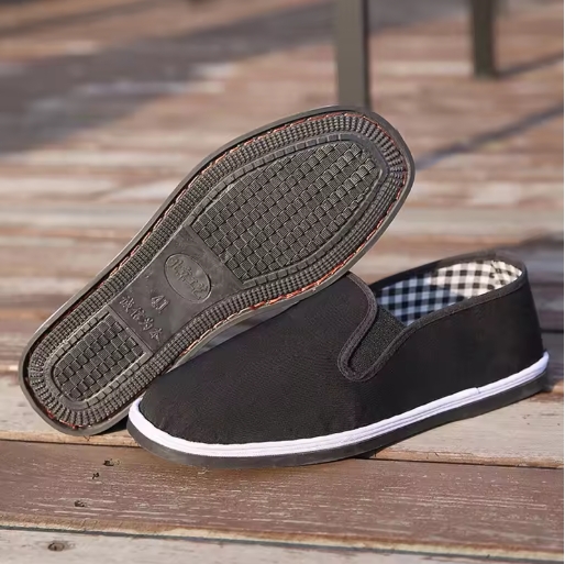 Men's Traditional Chinese Kung Fu Cotton Cloth Shoes Tai-chi Martial Art Training Sneakers Breathable Wearable Sport Footwear Flats Canvas Shoes