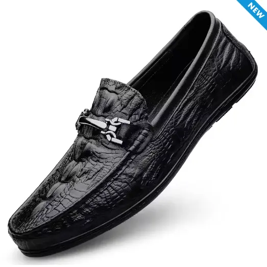 Slip On Loafers Genuine Leather Casual Shoes Men Luxury Brand Designer Men's Shoes Flats
