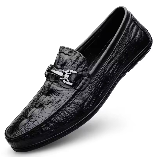 Slip On Loafers Genuine Leather Casual Shoes Men Luxury Brand Designer Men's Shoes Flats