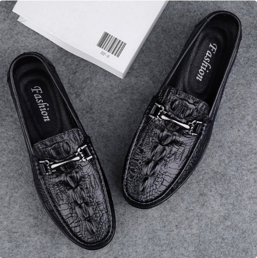 Slip On Loafers Genuine Leather Casual Shoes Men Luxury Brand Designer Men's Shoes Flats