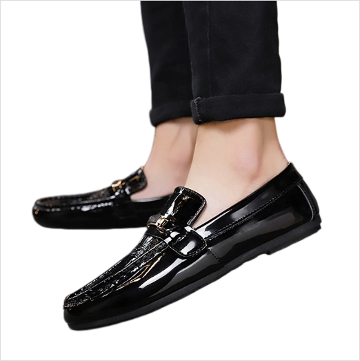 Premium Patent Leather Mens Loafers Classic Business Dress Shoes Slip On Formal Footwear