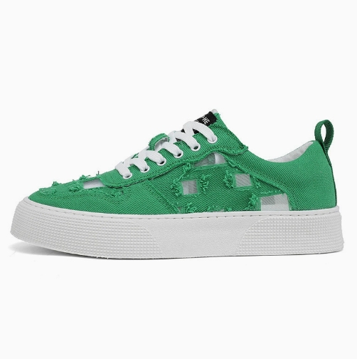 Mens Breathable Canvas Sneakers Fashion Lace Up Lightweight Casual Sports Shoes Men Sneakers