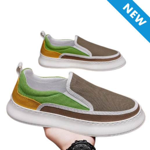 New Men's Slip-On Canvas Shoes Breathable Casual Sneakers Lightweight Walking Shoes for Daily Wear