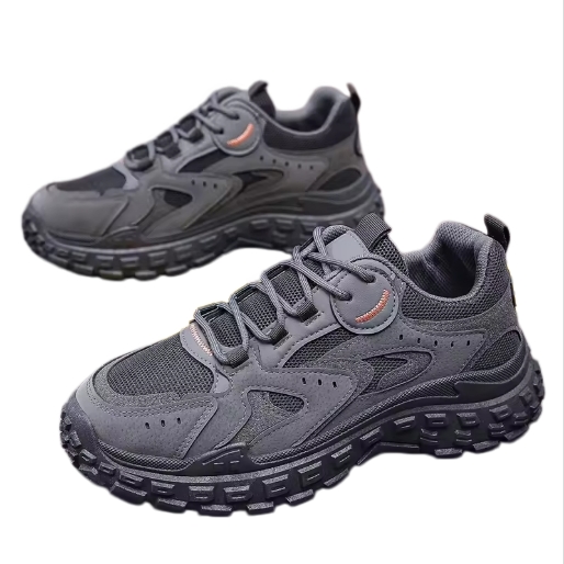 Mens Breathable Wear Resistant Lace Up Casual Running Sports Sneakers Anti Slip Lightweight Outsole