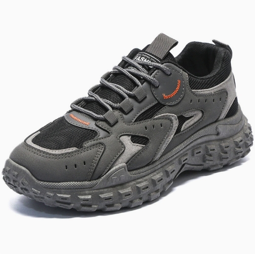 Mens Breathable Wear Resistant Lace Up Casual Running Sports Sneakers Anti Slip Lightweight Outsole
