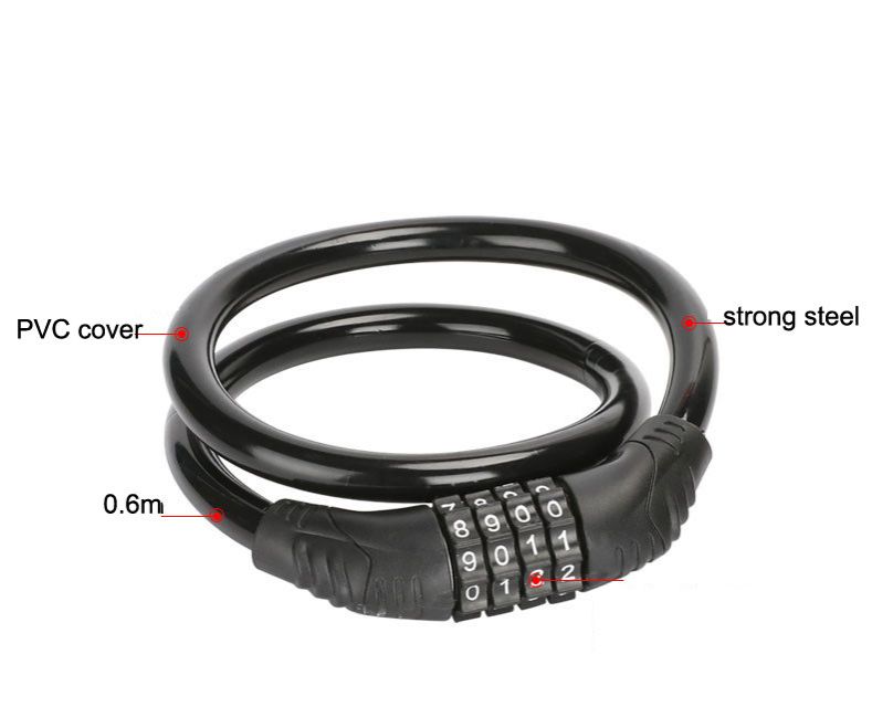 Anti Theft Bike Lock Security Level 1 Thickened Motorcycle Lock code lock  Mountain Motorcycle Steel Wire Lock Alloy Steel Wire Lock Bike Lock Tricycle Locks Heavy Duty Anti bike parts