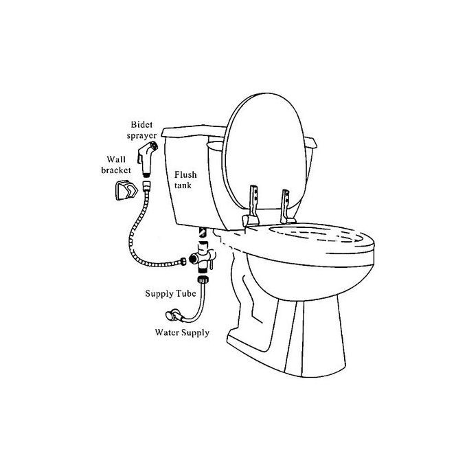 Handheld Bidet Shower Head Sprayer Toilet Spray Jet Tool  Washing Kit