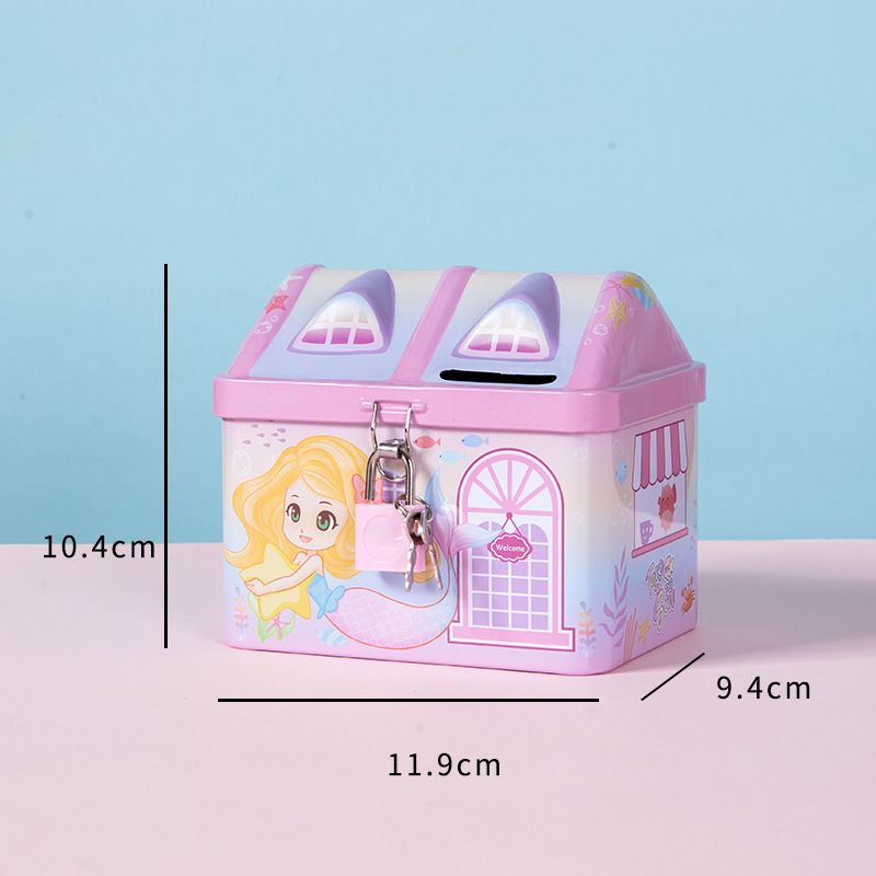 Piggy Bank Coin Money Savings Container Tin Box Cash Coins Saving Box money box Key Lock Piggy bank ATM bank penny bank  money saving box Children Kids Birthday Gifts child gift