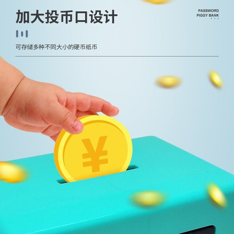 code lock Piggy Bank Coin Money Savings Container Tin Box Cash Coins Saving Box money box Key Lock Piggy bank ATM bank penny bank money saving box Children Kids Birthday Gifts child gift