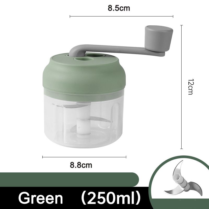 Kitchen Vegetables Blender garlic cutter chopper machine Mini Manual food meat vegetable garlic crusher grinder Hand-operated three-speed variable speed garlic puree