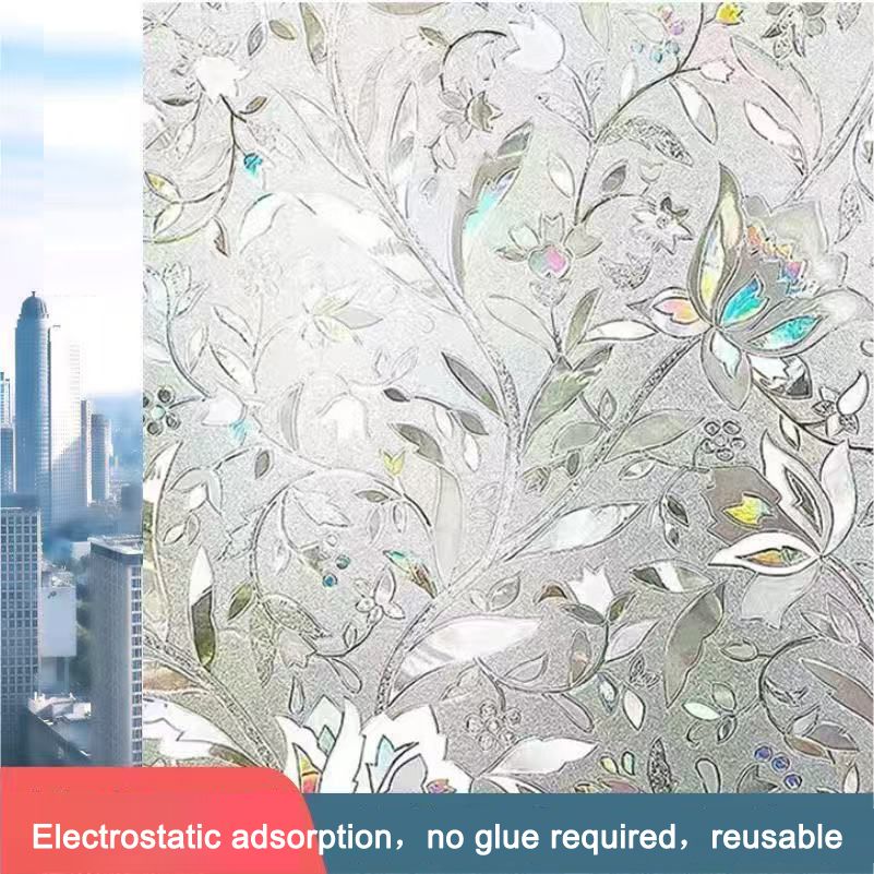 Blind window stickers, anti-vision effect  excenllent anti-peeping bathroom frosted glass film, privacy protection, fully opaque, translucent, non-transparent window curtain